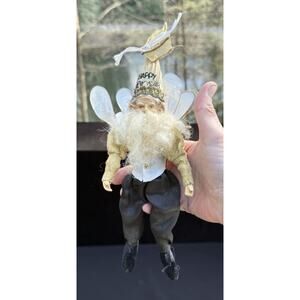 Beautiful New Year Vtg Mark Robert’s Flemish Coll Christmas fairy Ornament -T40